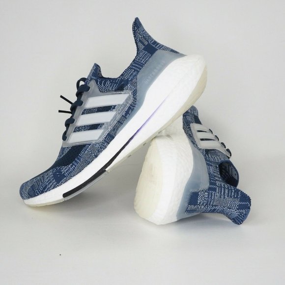 Adidas Running Ultraboost 21 Primeblue Blue Sashiko Men's Shoes FX7729 New - Picture 10 of 12